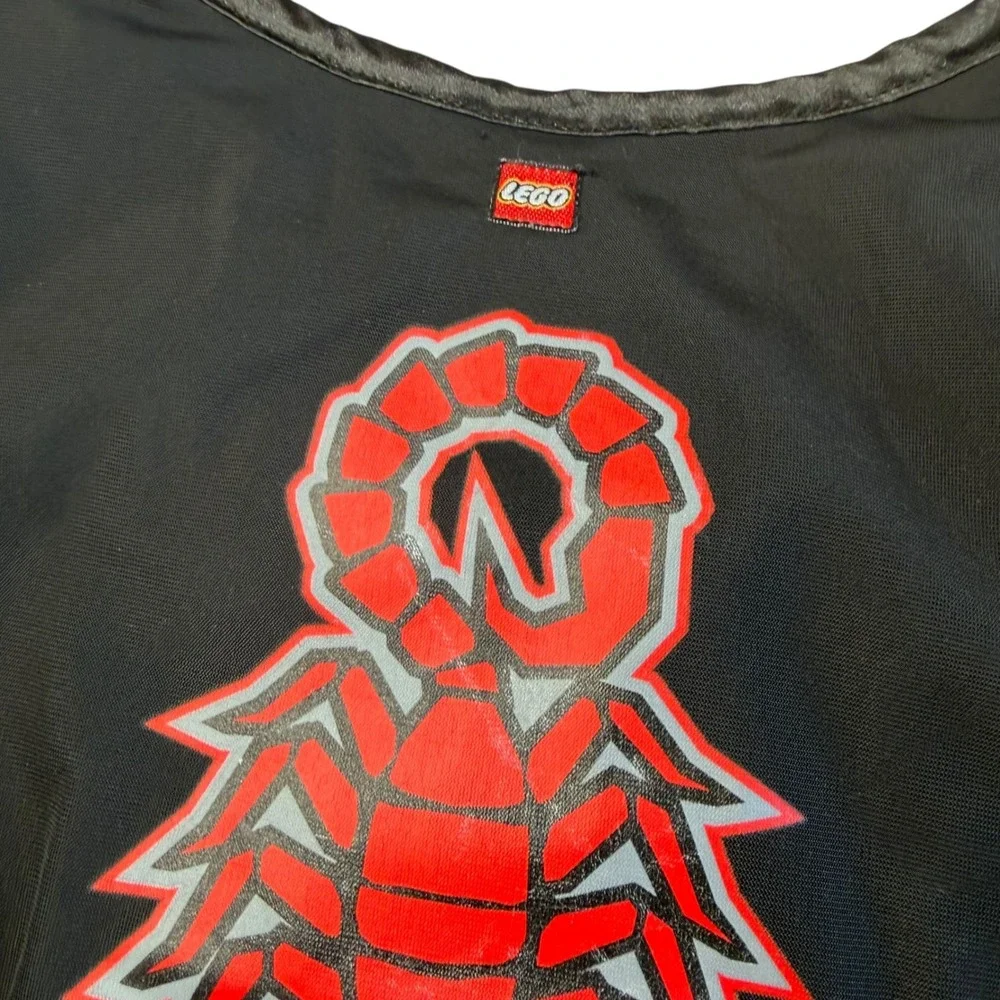 LEGO Knights Kingdom Costume Tunic Black Silver Scorpion Chainmail Kids